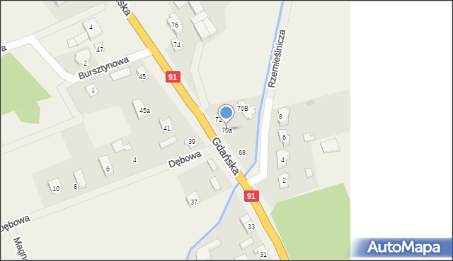 Skowarcz, Gdańska, 70a, mapa Skowarcz