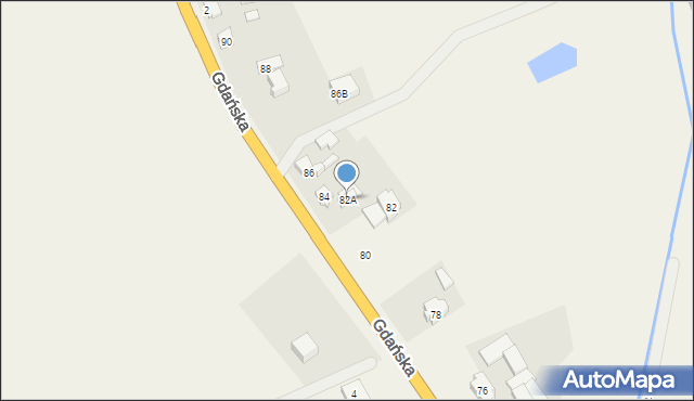 Skowarcz, Gdańska, 82A, mapa Skowarcz