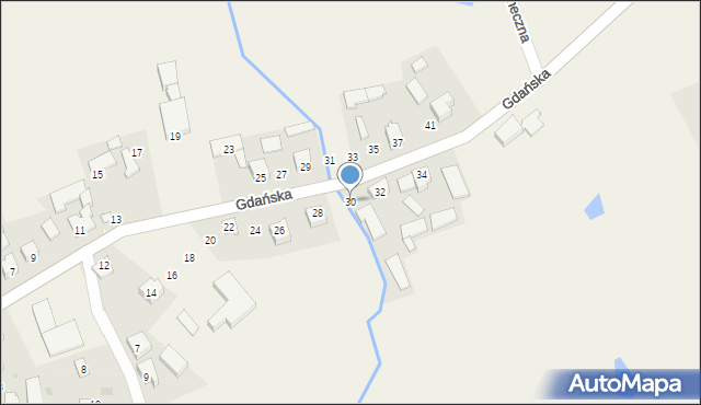 Skrzeszewo, Gdańska, 30, mapa Skrzeszewo