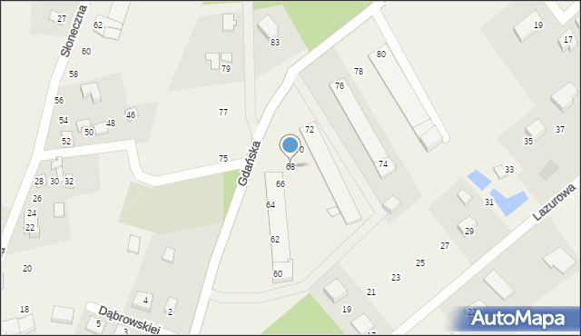 Skrzeszewo, Gdańska, 68, mapa Skrzeszewo