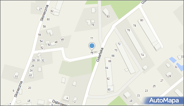 Skrzeszewo, Gdańska, 75, mapa Skrzeszewo