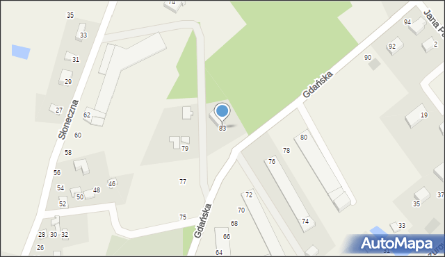 Skrzeszewo, Gdańska, 83, mapa Skrzeszewo