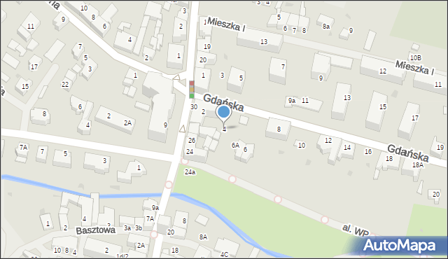 Sławno, Gdańska, 4, mapa Sławno