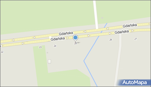 Słupsk, Gdańska, 25, mapa Słupska