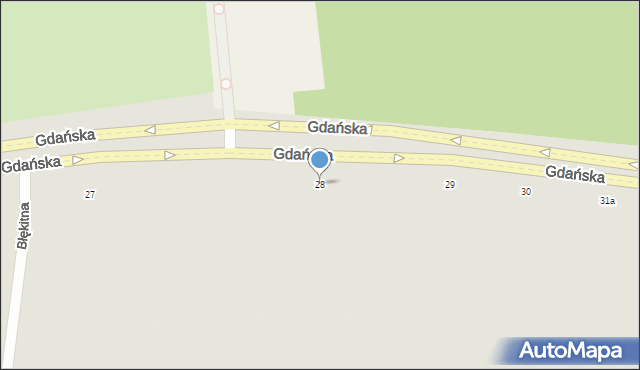 Słupsk, Gdańska, 28, mapa Słupska