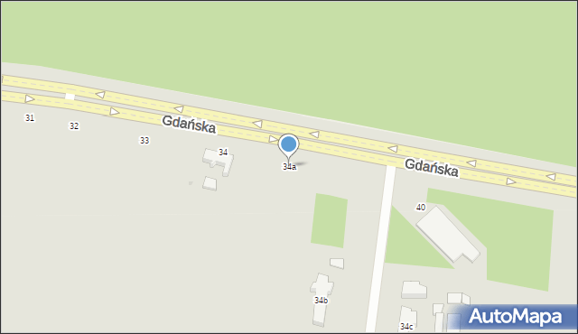 Słupsk, Gdańska, 34a, mapa Słupska