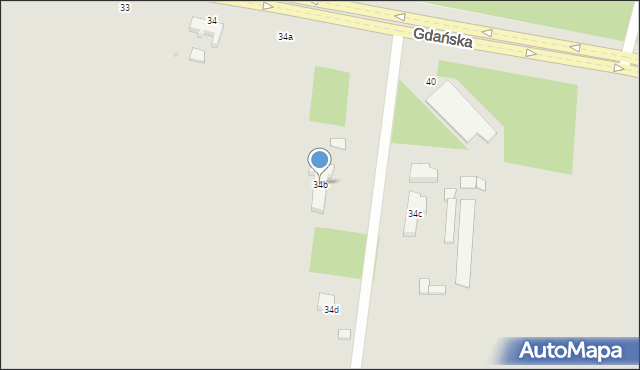 Słupsk, Gdańska, 34b, mapa Słupska