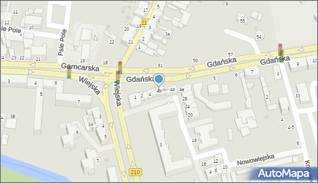 Słupsk, Gdańska, 4b, mapa Słupska