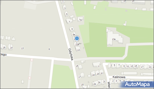 Słupsk, Gdyńska, 11a, mapa Słupska