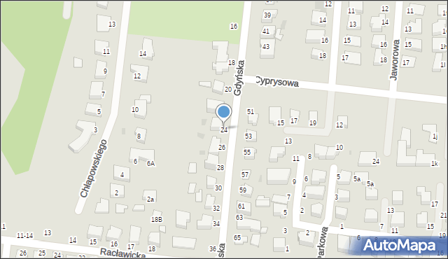 Słupsk, Gdyńska, 24, mapa Słupska