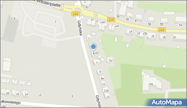 Słupsk, Gdyńska, 5, mapa Słupska