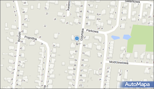 Słupsk, Gdyńska, 56, mapa Słupska