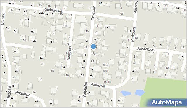 Słupsk, Gdyńska, 79, mapa Słupska