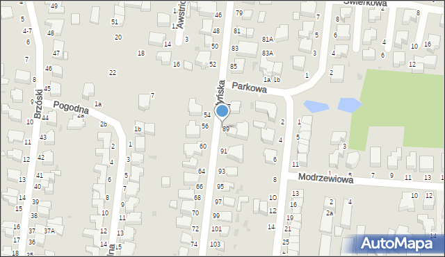 Słupsk, Gdyńska, 89a, mapa Słupska