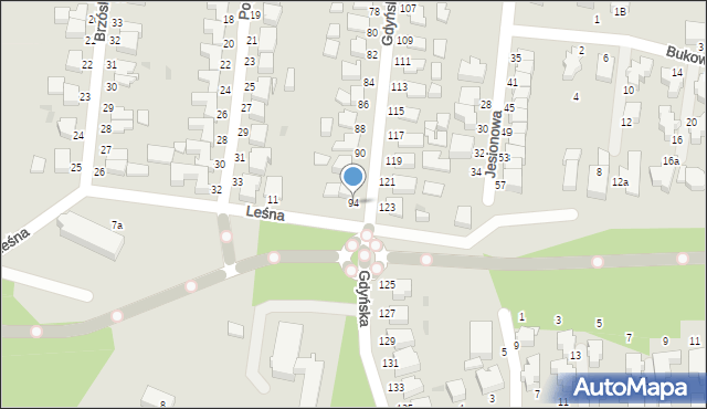 Słupsk, Gdyńska, 94, mapa Słupska