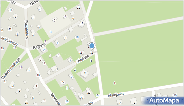 Sokolniki-Las, Gdańska, 12, mapa Sokolniki-Las