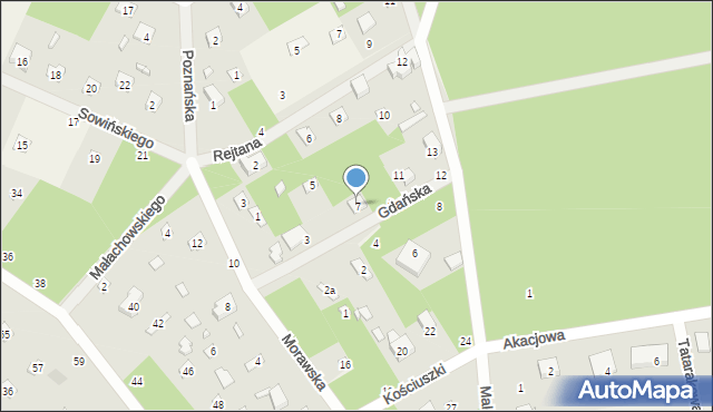 Sokolniki-Las, Gdańska, 7, mapa Sokolniki-Las