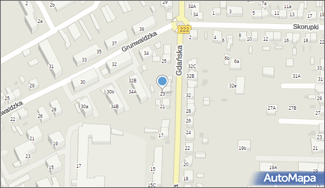 Starogard Gdański, Gdańska, 23, mapa Starogard Gdański