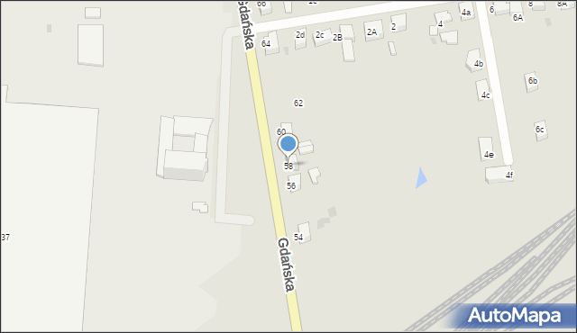 Starogard Gdański, Gdańska, 58, mapa Starogard Gdański