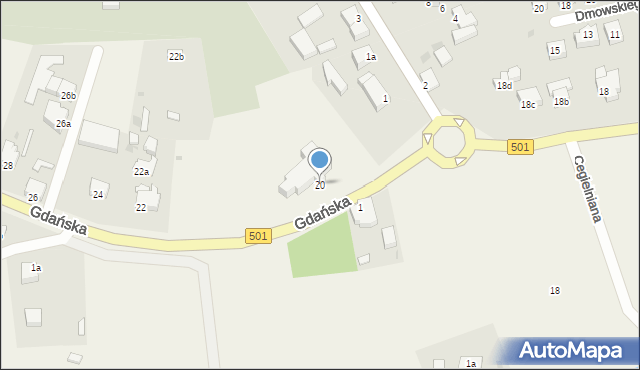 Stegna, Gdańska, 20, mapa Stegna