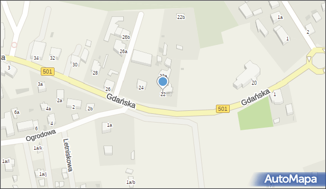 Stegna, Gdańska, 22, mapa Stegna