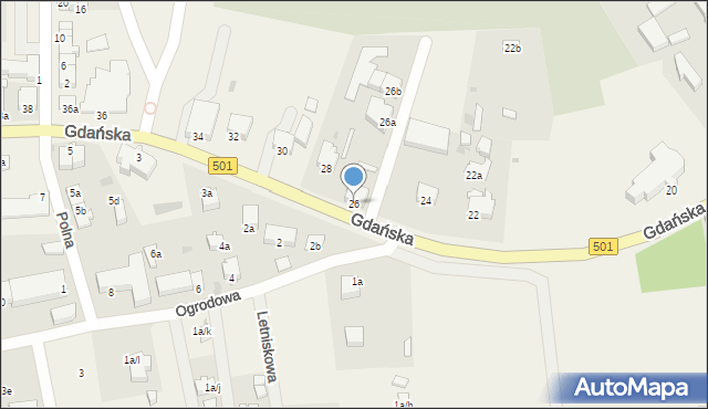 Stegna, Gdańska, 26, mapa Stegna