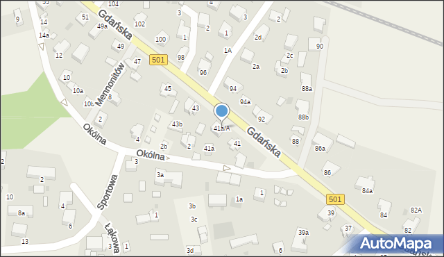 Stegna, Gdańska, 41a/A, mapa Stegna