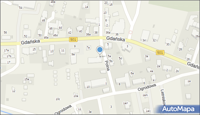 Stegna, Gdańska, 7, mapa Stegna