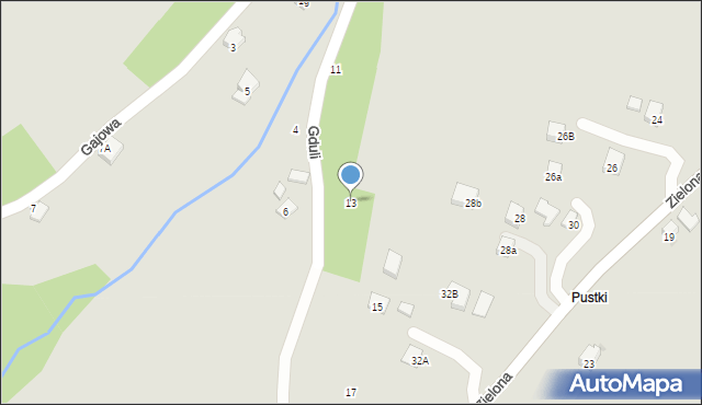 Strzyżów, Gduli Wł., 13, mapa Strzyżów