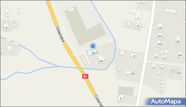 Subkowy, Gdańska, 24, mapa Subkowy