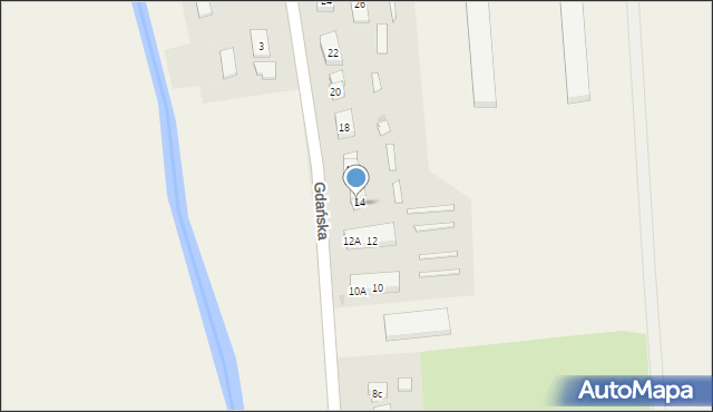 Suchy Dąb, Gdańska, 14/1, mapa Suchy Dąb