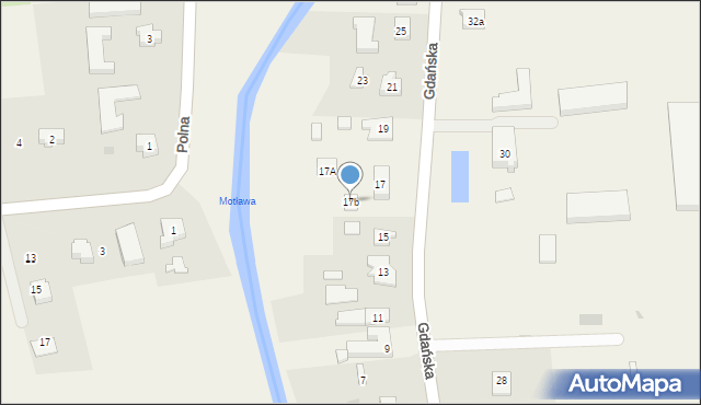 Suchy Dąb, Gdańska, 17b, mapa Suchy Dąb