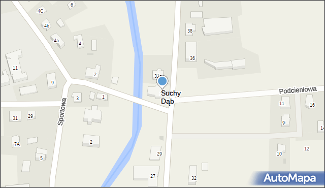 Suchy Dąb, Gdańska, 31, mapa Suchy Dąb