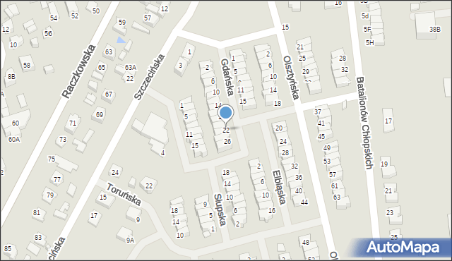 Suwałki, Gdańska, 22, mapa Suwałk