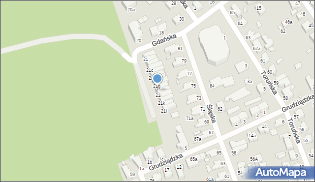 Świnoujście, Gdańska, 21h, mapa Świnoujście