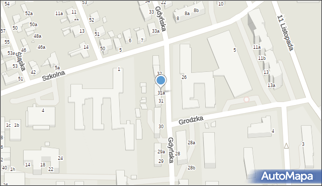 Świnoujście, Gdyńska, 31a, mapa Świnoujście