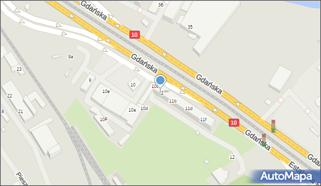 Szczecin, Gdańska, 11, mapa Szczecina