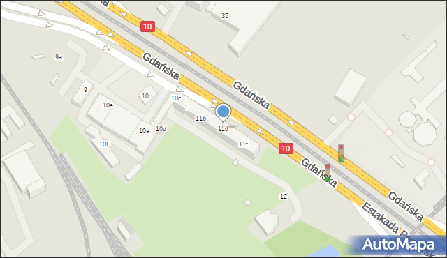 Szczecin, Gdańska, 11d, mapa Szczecina