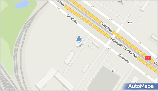 Szczecin, Gdańska, 12b, mapa Szczecina