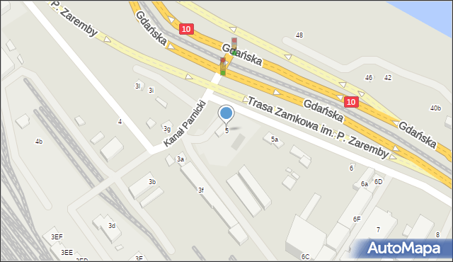 Szczecin, Gdańska, 5, mapa Szczecina