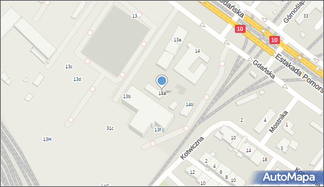 Szczecin, Gdańska, 14a, mapa Szczecina