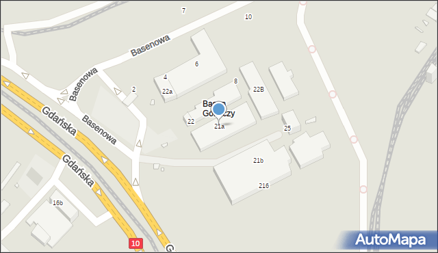 Szczecin, Gdańska, 21a, mapa Szczecina