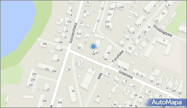Szczecinek, Gdańska, 2a, mapa Szczecinek