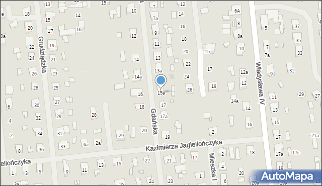 Szczytno, Gdańska, 15a, mapa Szczytno