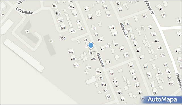 Szczytno, Gdańska, 46, mapa Szczytno