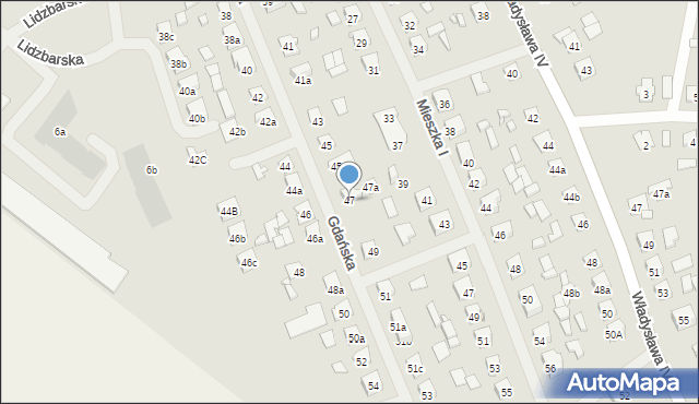 Szczytno, Gdańska, 47, mapa Szczytno