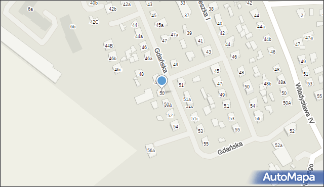 Szczytno, Gdańska, 50, mapa Szczytno
