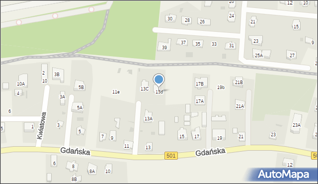 Sztutowo, Gdańska, 13d, mapa Sztutowo