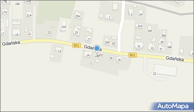 Sztutowo, Gdańska, 14A, mapa Sztutowo