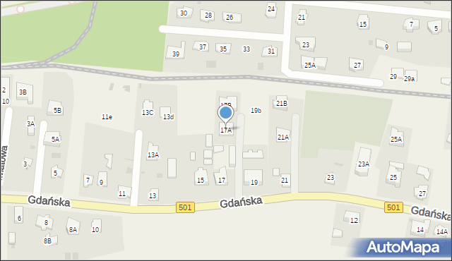 Sztutowo, Gdańska, 17A, mapa Sztutowo